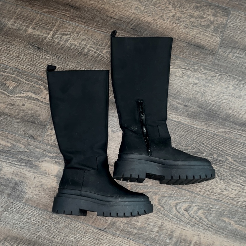 Cool planet rubber platform boots